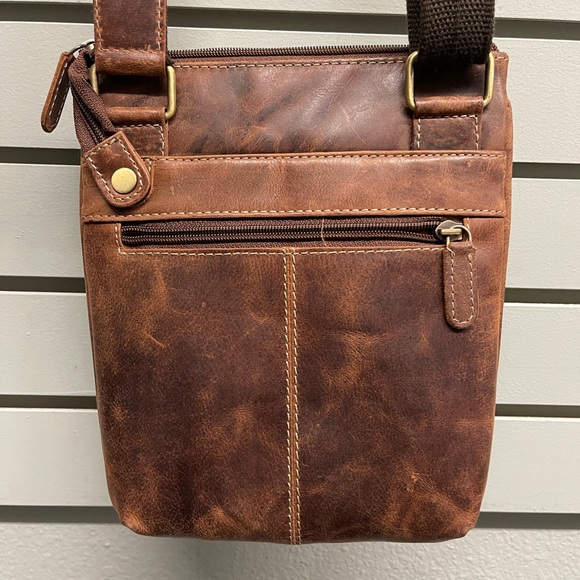 NWOT Genuine Leather Cross-Body Bag - Picture 2 of 4